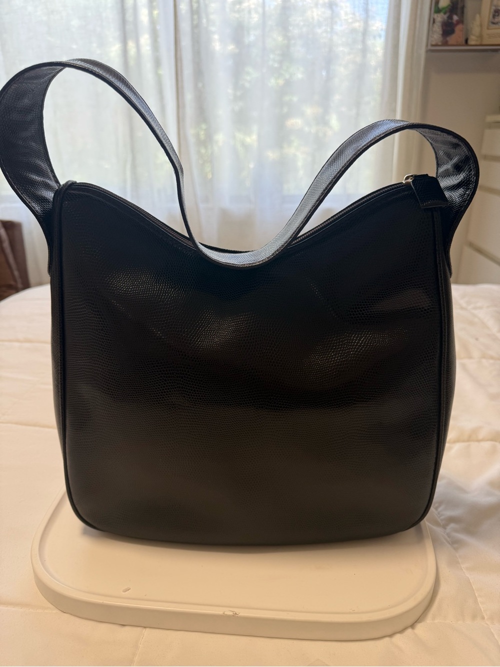 DESMO made in Italy brown, textured leather, large shoulder bag hobo